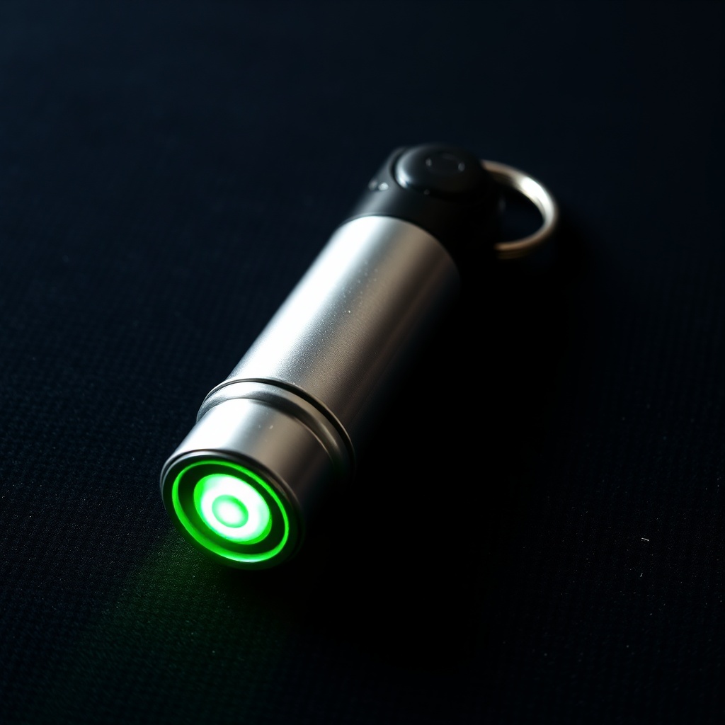 Top-rated pepper spray for women on a keychain with UV glow