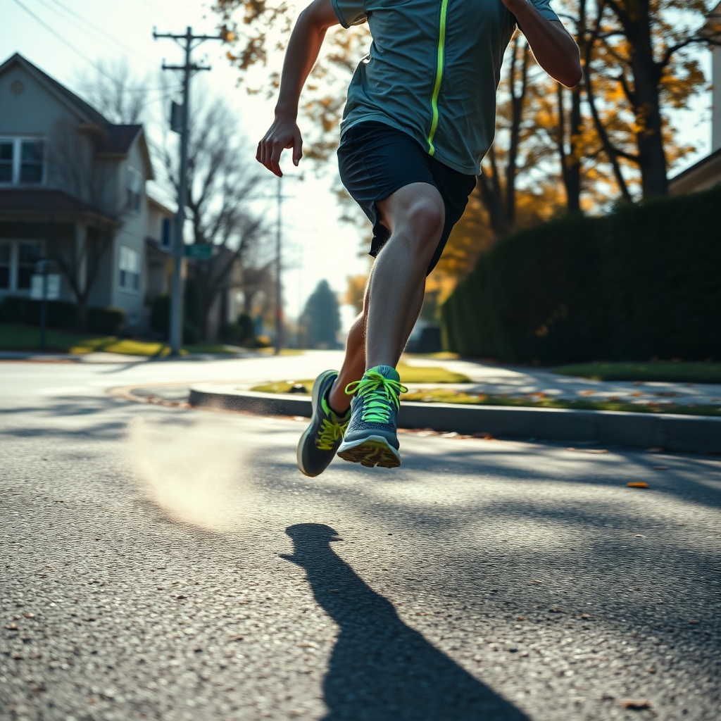 Athlete executing a swift lateral reroute while jogging, illustrating essential mobility and evasion techniques highlighted in a modern runner self defense guide focused on rapid escape.