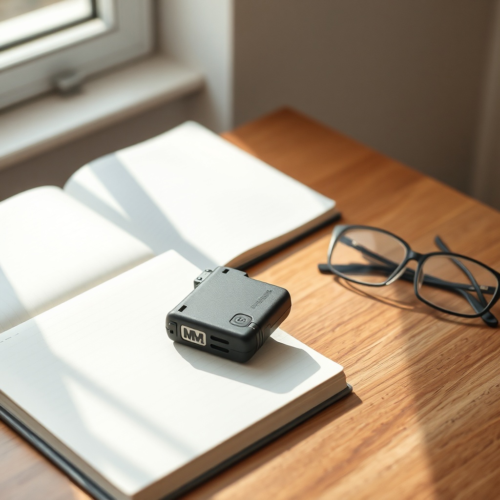 Compact cheetah taser resting on a wooden desk alongside planning materials, illustrating responsible non-lethal self-defense education and lawful everyday preparedness